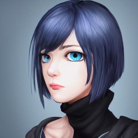 09737-3020681678-((FRPGFaceGen)), solo, 1girl, hair_over_one_eye, blue_eyes, lips, short_hair, black_hair, realistic, nose, looking_at_viewer, po.png